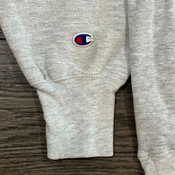 Vintage 90s Champion Reverse Weave Blank Gray Sweatshirt Made in USA Men's XL - Picture 3 of 8